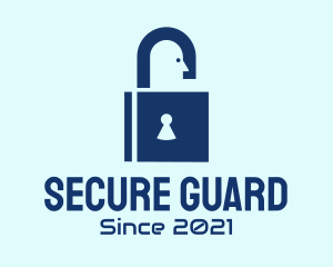 Locksmith Security Padlock logo design