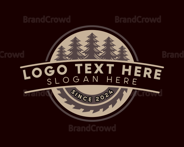 Sawmill Tree Woodwork Logo