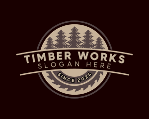 Sawmill - Sawmill Tree Woodwork logo design