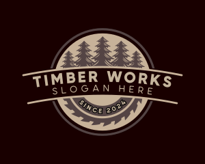 Sawmill Tree Woodwork logo design