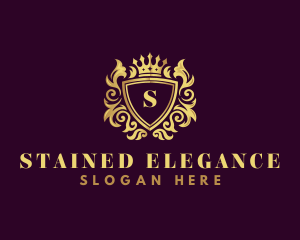 Shield Luxury Crown logo design