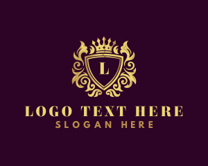 Exclusive - Shield Luxury Crown logo design