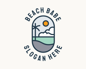 Summer Beach Vacation  logo design