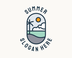 Summer Beach Vacation  logo design