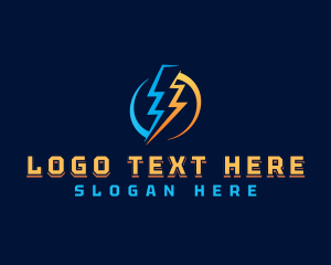 Charge - Voltage Lightning Energy logo design