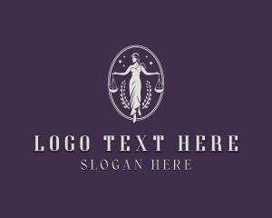 Notary - Law Justice Woman logo design