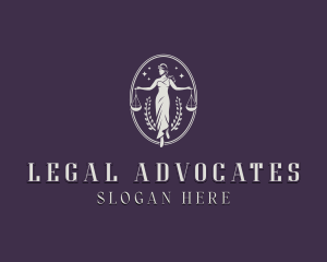 Law Justice Woman logo design