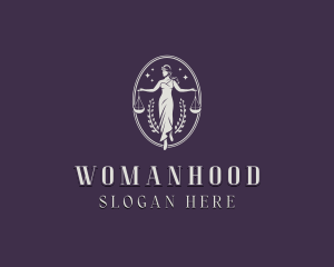 Prosecutor - Law Justice Woman logo design