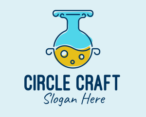 Round Laboratory Flask  logo design