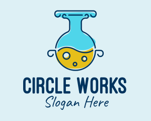 Round - Round Laboratory Flask logo design