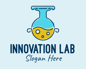 Round Laboratory Flask  logo design