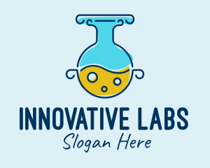 Round Laboratory Flask  logo design