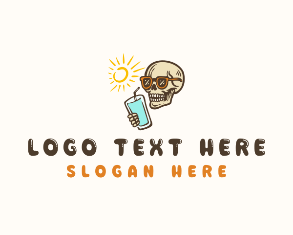 Skeleton - Skeleton Beach Cocktail logo design