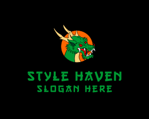 Dragon - Angry Dragon Gamer logo design