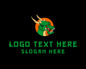 Fantasy - Angry Dragon Gamer logo design