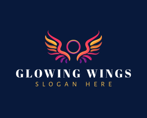 Angel Halo Wings logo design