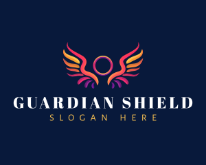 Guardian - Angel Halo Wings logo design