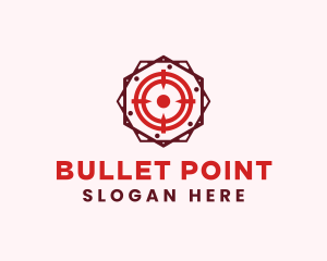 Firearm - Target Bullseye Crosshair logo design