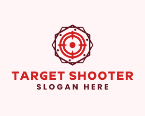 Shooter - Target Bullseye Crosshair logo design