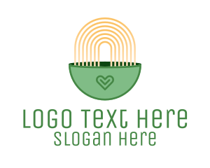 Bowl - Green Noodle Bowl logo design
