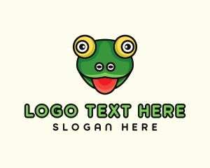 Wildlife - Cartoon Frog Toad logo design