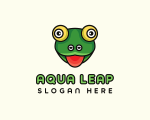 Amphibian - Cartoon Frog Toad logo design