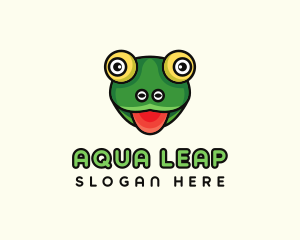 Cartoon Frog Toad logo design