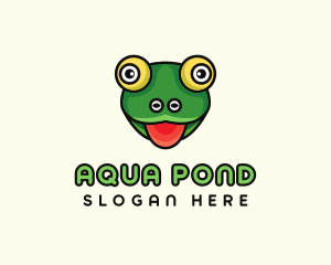 Cartoon Frog Toad logo design