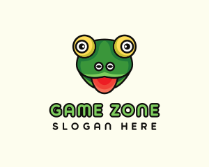 Confused - Cartoon Frog Toad logo design