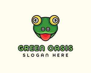 Cartoon Frog Toad logo design