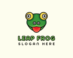 Cartoon Frog Toad logo design
