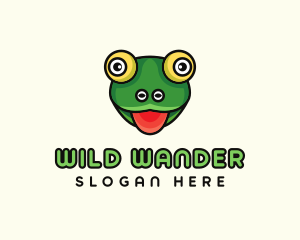 Cartoon Frog Toad logo design