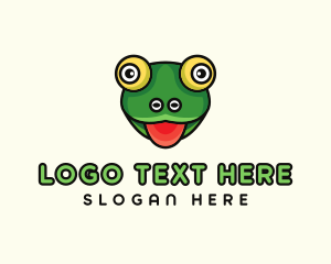 Rainforest - Cartoon Frog Toad logo design