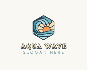 Ocean Waves Resort logo design