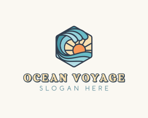 Ocean Waves Resort logo design