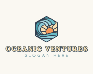 Ocean Waves Resort logo design