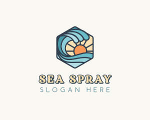 Ocean Waves Resort logo design