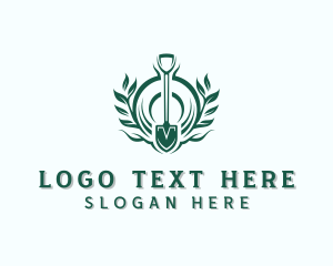 Leaf - Shovel Tree Planting logo design