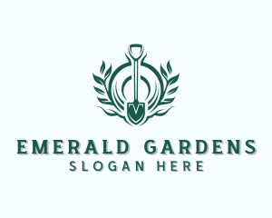 Shovel Tree Planting logo design