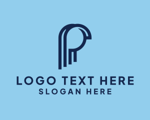 Company - Generic Minimalist Linear Letter P logo design