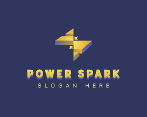 Thunder Bolt Spark logo design