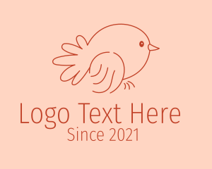 Birdwatcher - Minimalist Cute Bird logo design