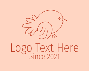 Aviary - Minimalist Cute Bird logo design
