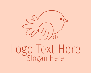 Minimalist Cute Bird  Logo