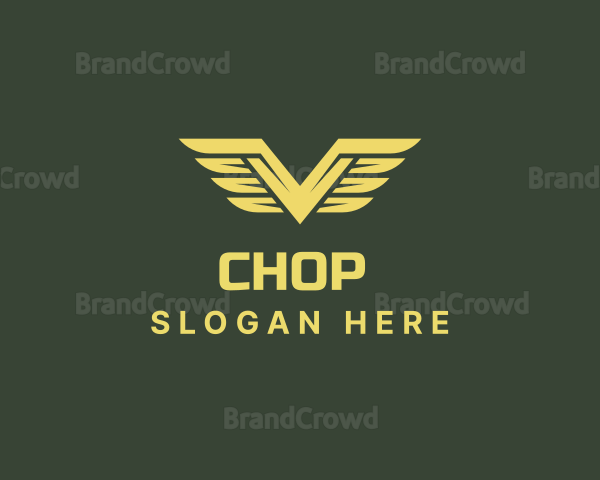 Military Feather Wings Logo