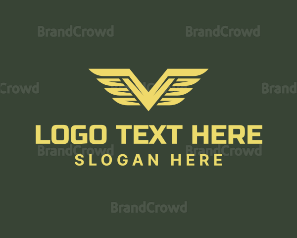 Military Feather Wings Logo