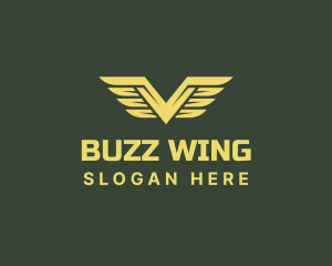 Military Feather Wings logo design