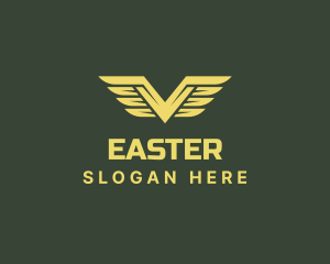 Hawk - Military Feather Wings logo design