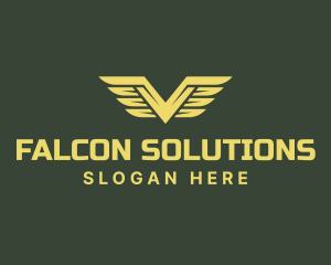 Military Feather Wings logo design