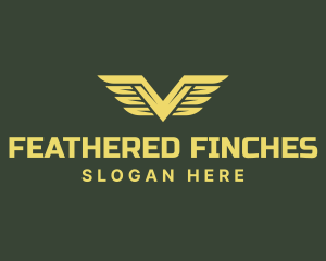 Military Feather Wings logo design